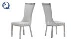 Luxury Chrome SS Dining Chairs softness Upholstered Dining Room Chair
