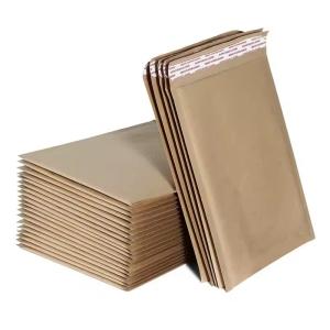 Quality 155gsm Brown Kraft Bubble Bags 12x16 Bubble Mailer Protective Packaging wholesale
