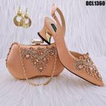 Supoo Wedding African Wedding Party Low Heel Shoes and Bags 100% Polyester from