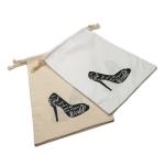 4x6 6x8 inch Cotton Muslin Drawstring Travel Shoe Bag