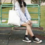 Full Color 100 Cotton Canvas Tote Bags With Silk Screen Printing Hot Stamping