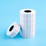 Red Line Price Tag Sticker Roll White Price Gun Paper Roll