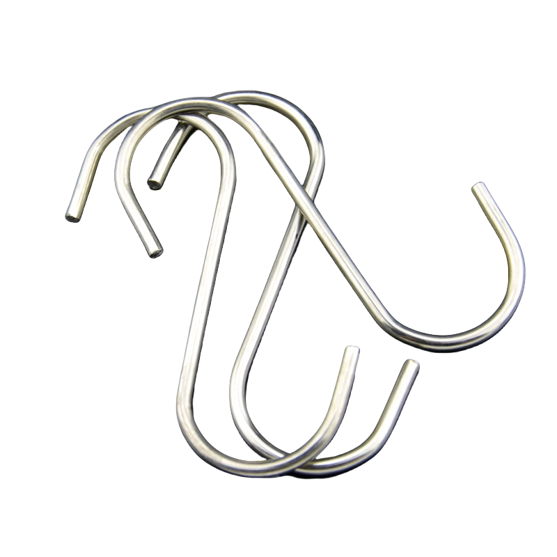 Stainless Steel S Hooks with Black Oxide Finish INCH Measurement System and Heavy-Duty Design