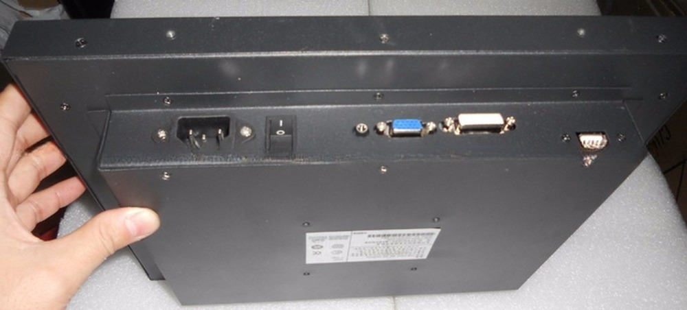 New 15.1 Inch 4:3 Open Frame Metal Casing Waterproof DVI VGA USB 4/5 Wire Resistive Touch Screen Monitor For Machine