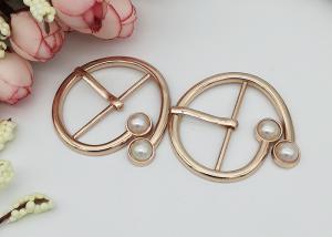 Quality Embellishment Metal Shoe Clips With Pearl 45*50MM Suitable For Bags , Clothes wholesale