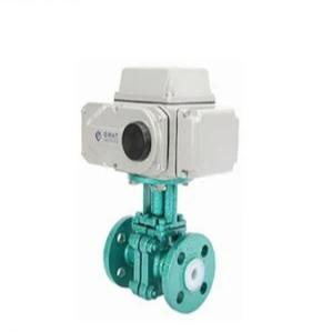 Dn25 Cast Steel A216 Wcb Ball Valve Anti Corrosion Electric PTFE Lined Ball