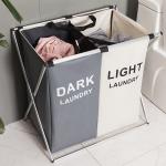 Foldable Waterproof X Shape Steel Laundry Basket