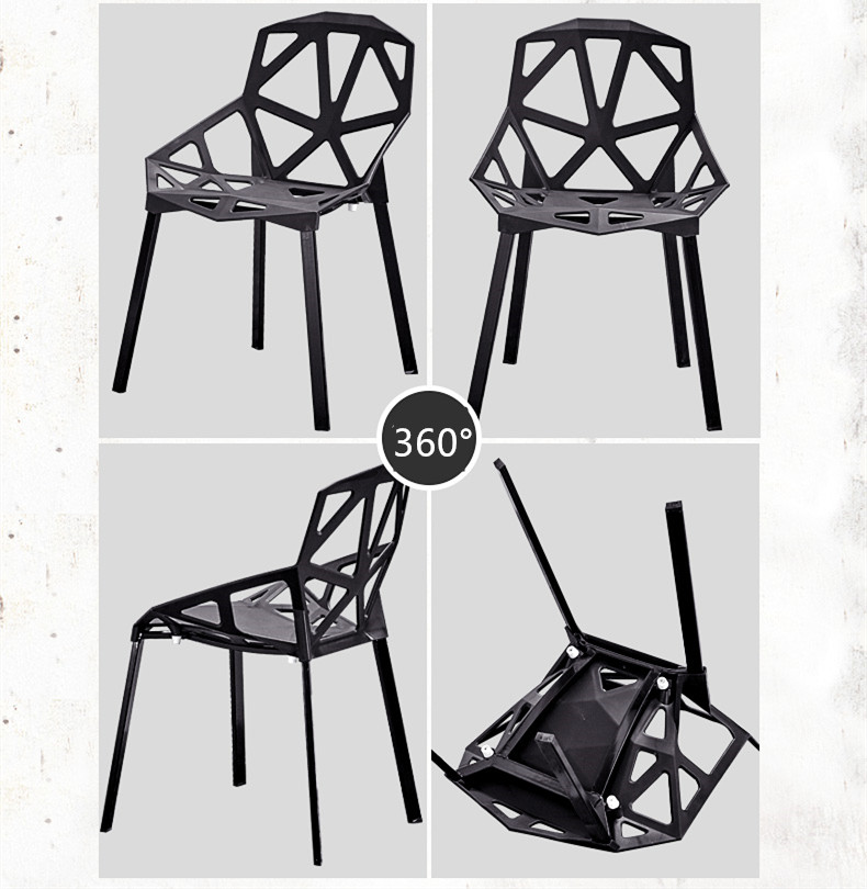 Polypropylene Plastic Restaurant Chairs Stackable With Minimalism Design