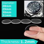 Dome Sapphire Crystal Watch Face , Mineral Glass Watch Face 25.0mm