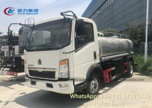 Quality Sinotruk HOWO 4x2 RHD 5000L Stainless Steel Water Tanker Truck wholesale