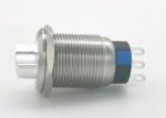 Stainless Steel Anti Vandal Push Button Switch , Metal Rotary Push Button Switch