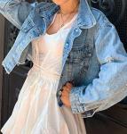 ​Oem Factory Manufacturer Custom Logo Distressed Cropped Jacket Vintage Wash