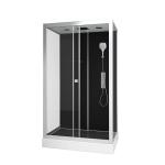 Shower Cabin with White acrylic tray 1100*800*2250cm silive aluminium