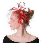 Dyed Party Decoration Sinamay and Veil Fascinator with Headband Perfect Shipping