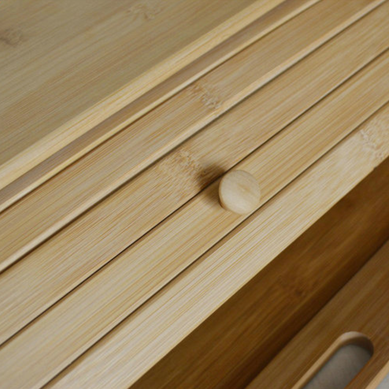 BAMBOO Bread Box Bins One Layer Food Containers Big Drawer Storage for Home Accessories