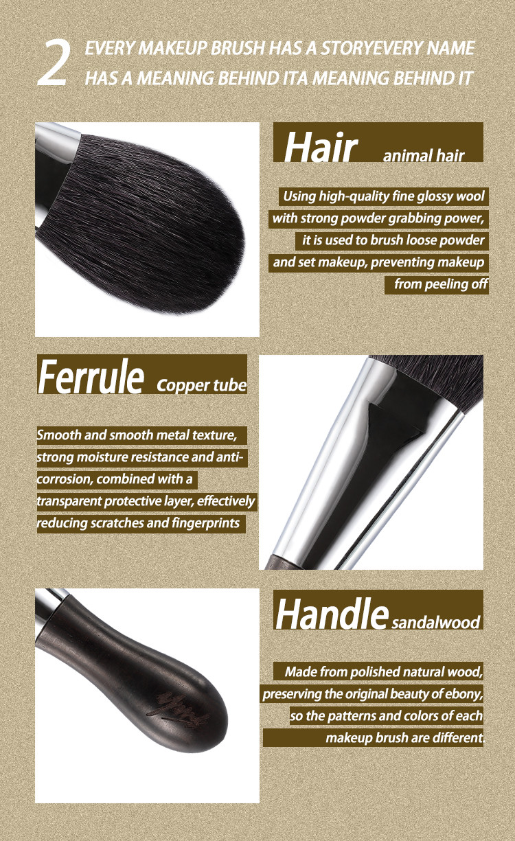 082428 Customized Professional High End Makeup Brush Set With Sandalwood Handle