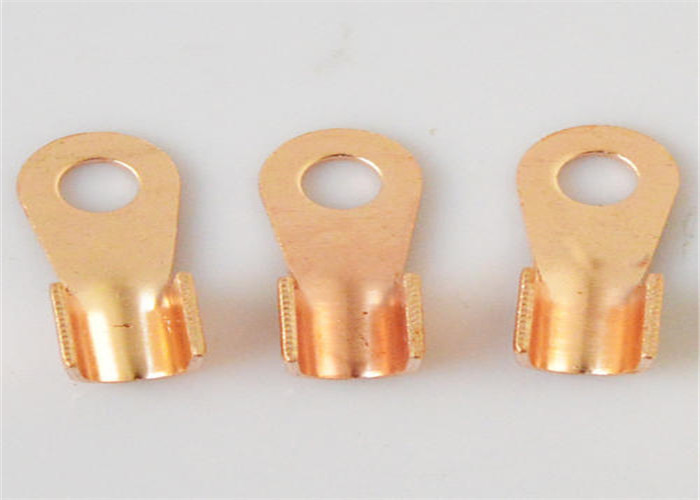 Copper Alloy Casting Copper Ring Terminals High Precision Sand Blasting Surface