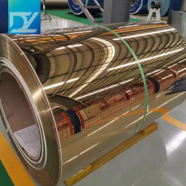 Cheap Cold Rolled Gold Mirror Embossed 100mm Ss430 Color Coated Steel Coil for sale