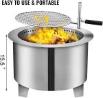 Stainless Steel Outdoor Portable Smokeless Fire Pit For All Season