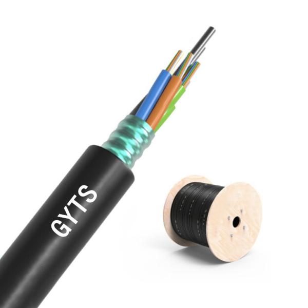 Outdoor Duct and Conduit Customized 2-288 Cores SM MM Armoured GYTS Fiber Optic