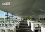 Fire Proof Large Wedding Tents , Roof Cube Tent Aluminum Frame