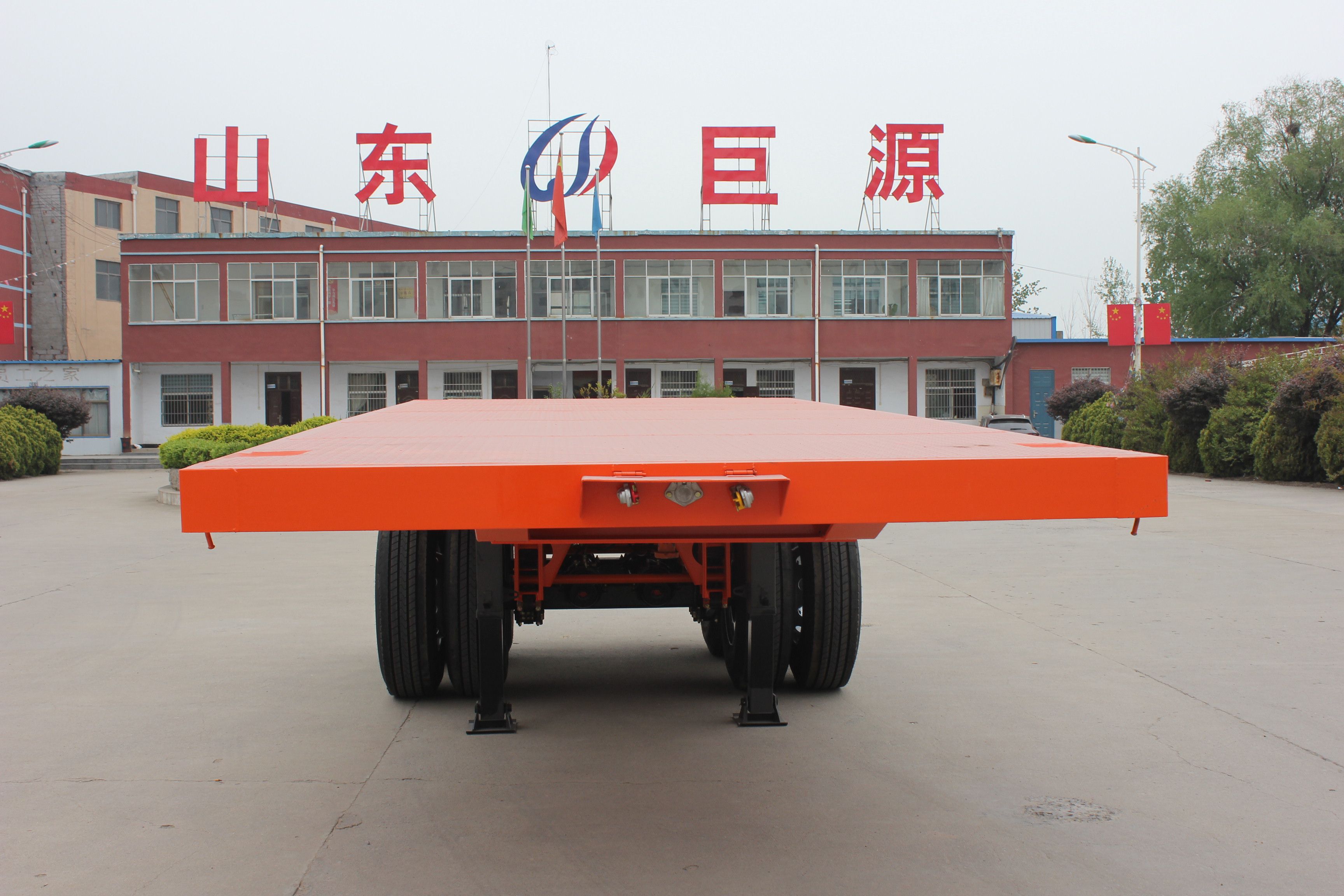 Common Mechanical Suspension 2 Axles Platform Trailer Flat Bed Semi Trailer WEORES6641A