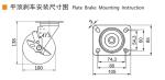 EDL‌ Medium Duty 4inch Caster TPU Plate by Rigid , Swivel and Brake Type 250kg