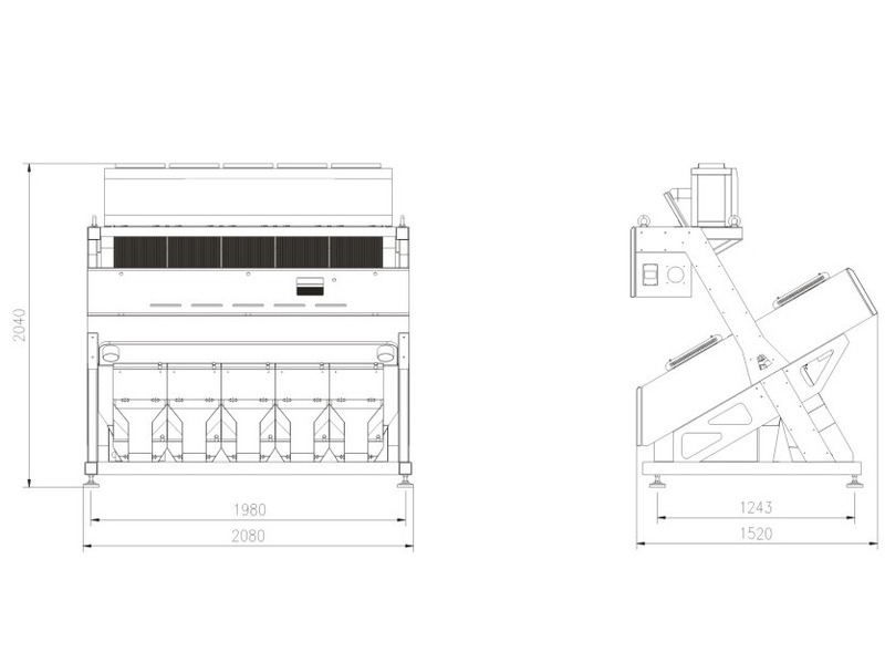 CCD448 Rice Color Sorter , Color Sorting Machine , Color Selector for Grain. Wheat. Corn