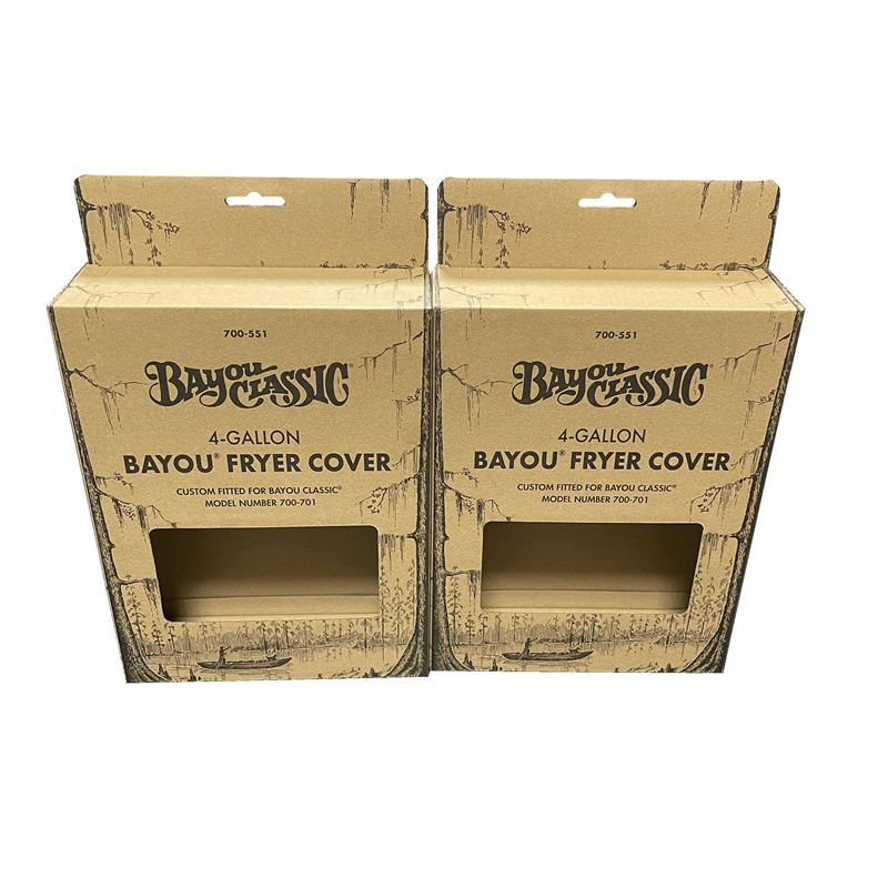 OEM Cardboard Display Box Kraft Paper Hang Box Packaging With Transparent Window