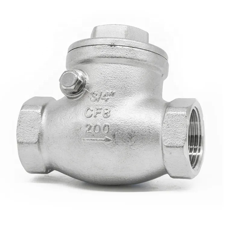 Cylindrical Head Code 316 Stainless Steel 201 304 Check Valve Npt Bsp Thread Spring Load