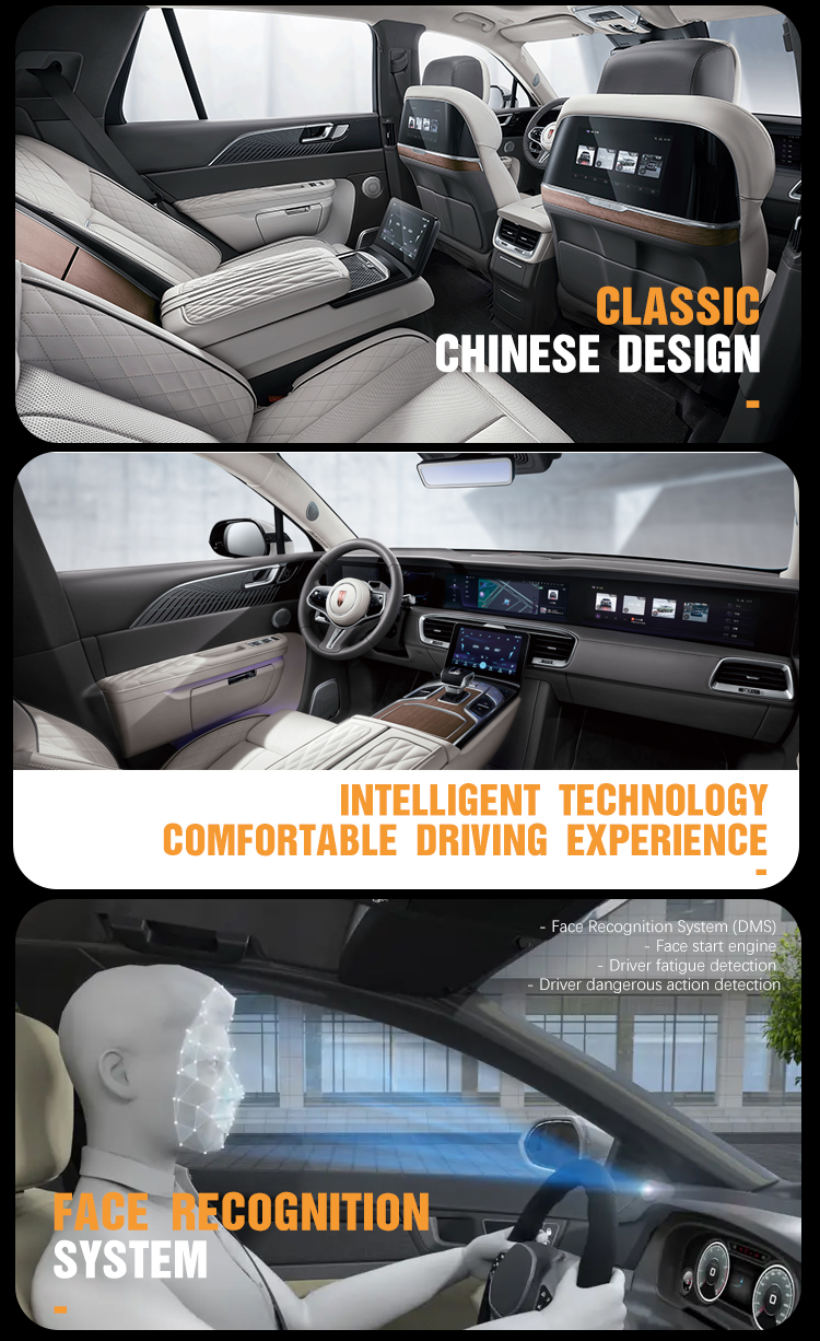 Pure Electric 0.8h Max Power 320 435ps Hongqi E-Hs9 2023 Energy Vehicle with Ternary Lithium Battery and Fast Charging