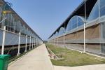 Plastic PO Film Multi Span Greenhouse For Strawberry Galvanized Steel Frame