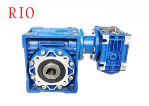 Quality Aluminum Alloy Housing Double Reduction Worm Gear Reducer NMRV040/050 Blue Color wholesale