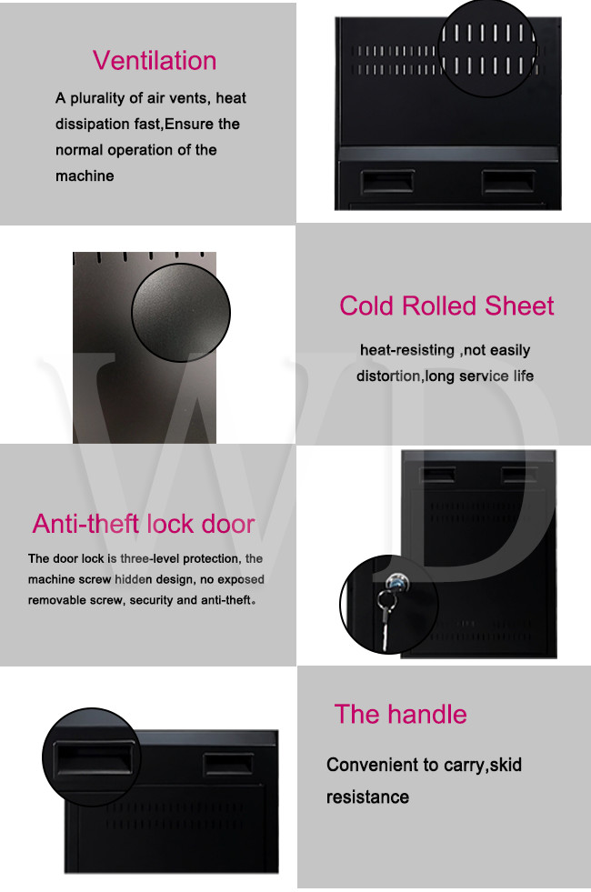 Movable Weatherproof 32 inch Digital Signage Enclosure Floor standing