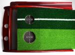 Wood indoor golf putting practice