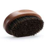 Walnut Wooden Beard Brush Oval Customize Brand Logo Beard Grooming Brush
