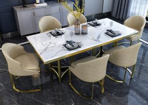 Quality Fashionable Tabletop Slate Dining Table Stainless Steel Frame wholesale
