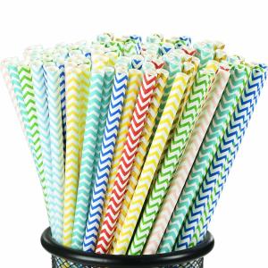 Quality Decorative Party Paper Straws Customized Logo Juice Beverage Paper Drinking Straws wholesale
