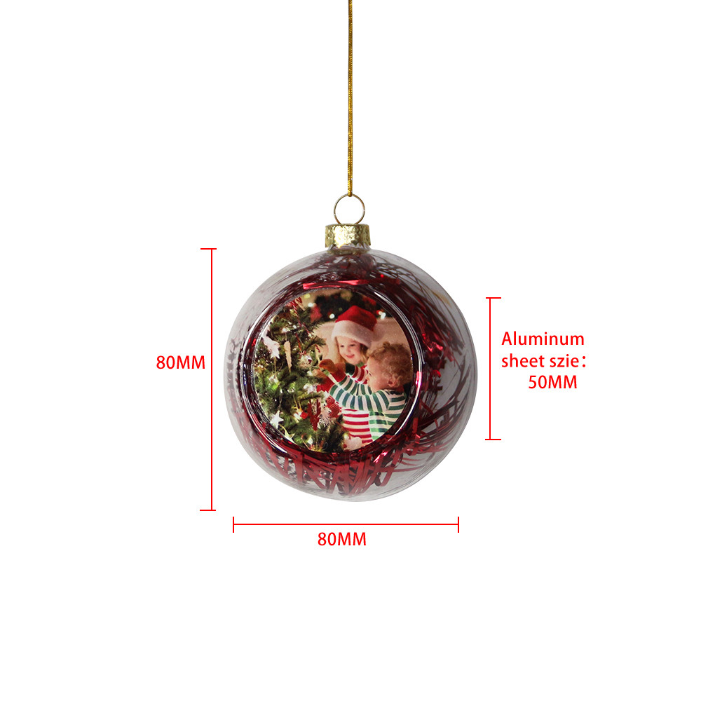 Christmas Gift Personalized Sublimation Glass Christmas Ball