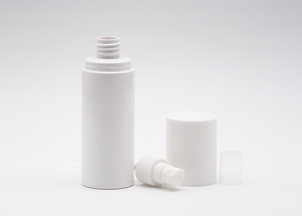Flat Shoulder Spray Plastic Bottle 50ml 60ml White And Transparent