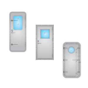 Quality Soundproof Size 1000*500mm 1200*600mm Marine Weathertight Door wholesale