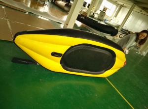 Quality Single Person Inflatable Sea Kayak Whitewater Inflatable Kayak Airmat Floor With Cover wholesale