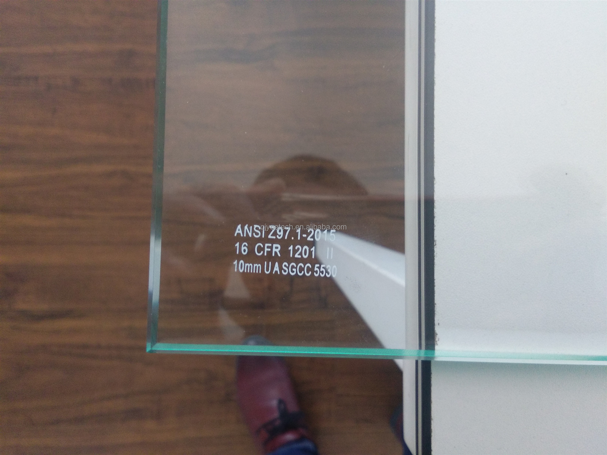 QJY20240308-01 Clear Tinted Float Curved Toughened Glass Fine Edge