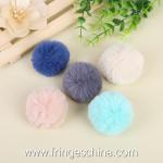 Wholesale Colorful Fake Rabbit Fur DIY Pom Pom Ball For Handbag Costume