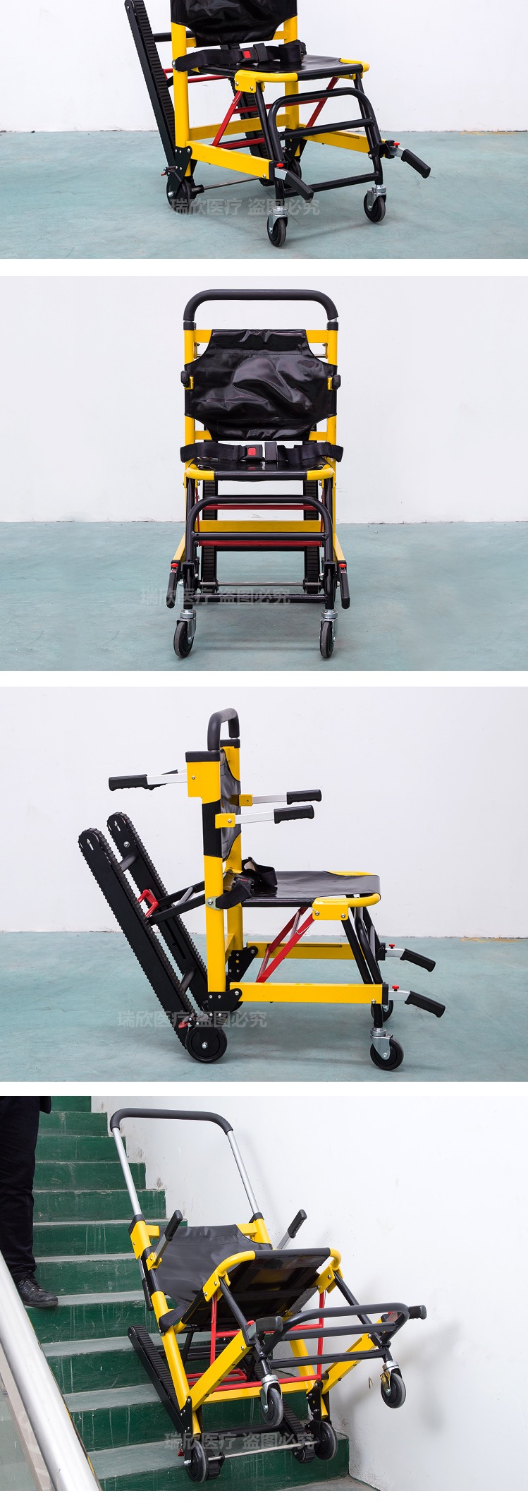 Non Electric Wheelchair To Stretcher Aluminum Alloy Stair Climbers For Disabled