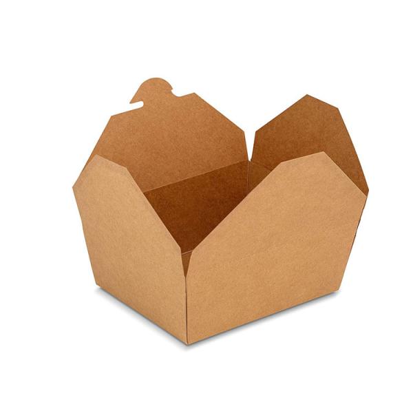 Waterproof / Oilproof Paper Food Container Box With UV Coating Vanishing