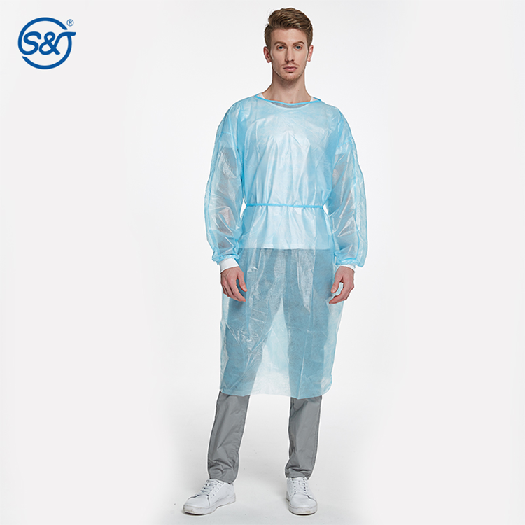 pp+pe isolation gown disposable protective clothing isolation gowns