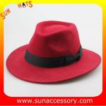 Vintage hot sale mid brim hats wholesale for ladies,100% Australia wool felt