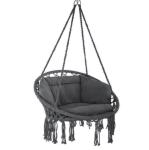 Hand Woven Camping Hanging Chair Macrame Modern Cotton Rope Swing Chair