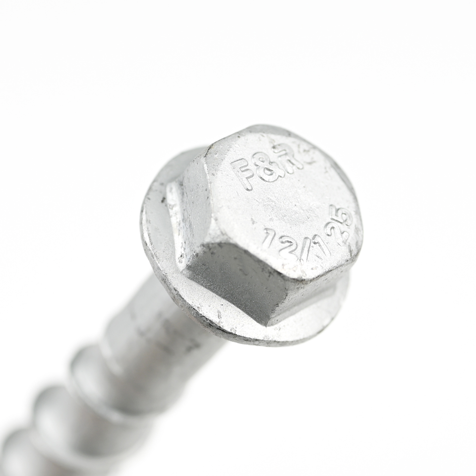 Metric Carbon Steel Hex Head Concrete Bolt M12 for GRP Structure Construct and Robust